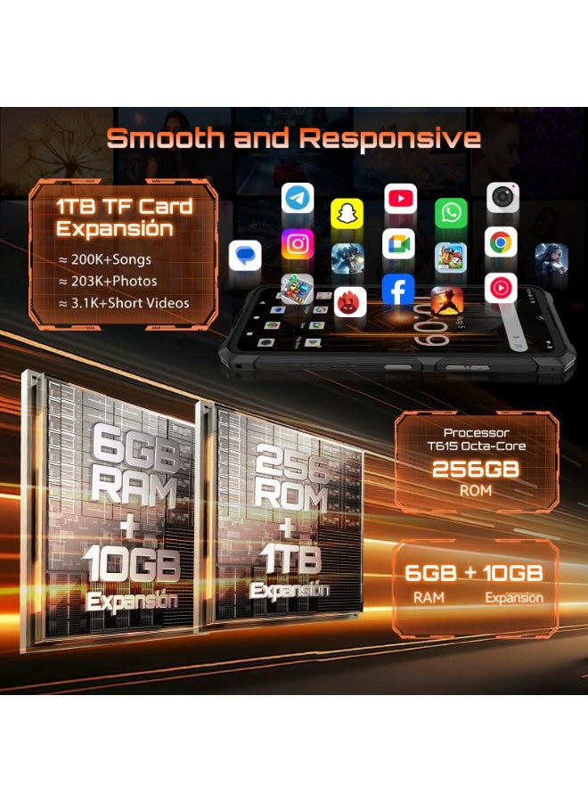 Cubot Smartphone ES3,6.745 Inch,10200mAh Customized Battery,16GB Extended RAM +256GB Internal Storage,Android 15,Type-C charging with 33W fast charge,Lightweight Slim Rugged Build.Ultra-Light,Ultra-Tough,Ultra-Ready. - Image 3