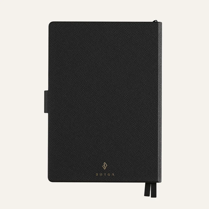 BURGA Burga A5 Undated Infinity Planner with Magnetic Closure – Vegan Leather Hardcover Notebook, 144 Pages, 100 GSM FSC Paper, Flat Lay Binding, Back Pocket & Ribbon Markers – Tender kiss