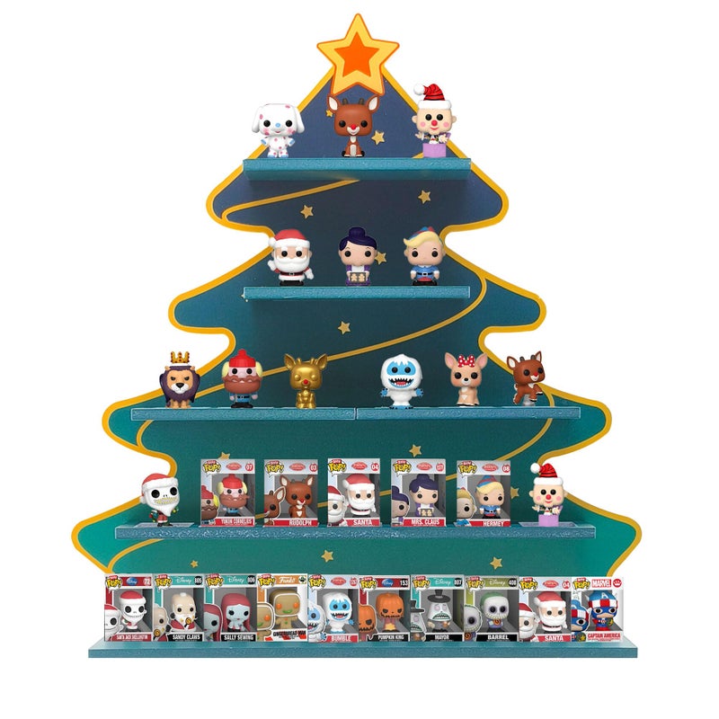 AUFGELD Display Compatible with Funko Bitty Countdown Calendar, Organizing Shelf for Bitty Pops Christmas, Bitty Stand, Wallmountable Christmas Bitty Shelf - Image 4