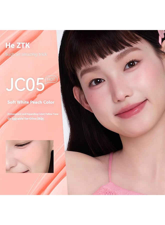 AZTK Jello Color Liquid Blush, Jelly Color Liquids Blushes With Sponge Head, Matte Nude Makeup Blusher Cream, Lasting, Lightweight, All-day Moisturizing And Smooth, Self-Contained Brush, Portable Makeup (JC05) - Image 3