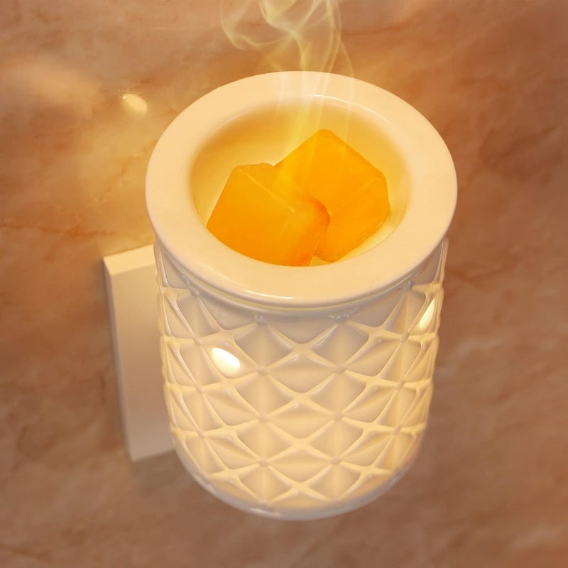 STARMOON Ceramic Wax Melt Warmer, Plug in Wax Warmer for Scented Wax, Scentsy Wax Warmer for Fragrance Oil, Night Light Wax Burner Decoration with Two Bulbs - Image 3