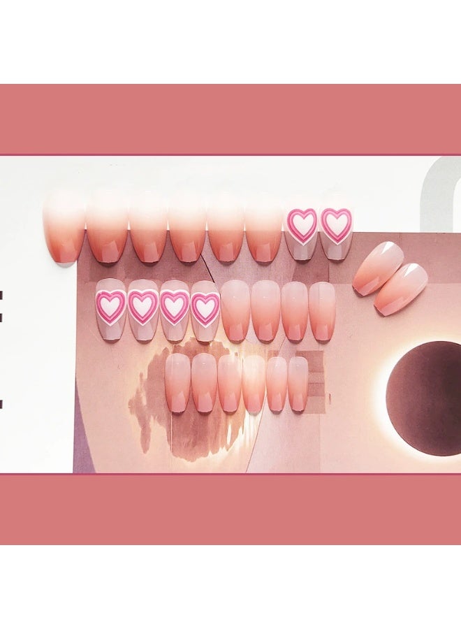 Goolsky Peach Sweetheart Gradient Y2K Spice Girl Press-on Nails for Sweet Spicy Style - Image 2