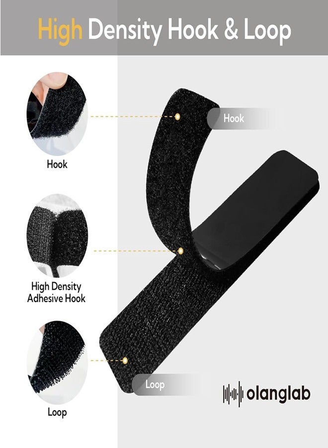 Osowake Duty Hook and Loop Strips with Adhesive,16 Set 4"x1",Nylon-velcro Tape with Adhesive Heavy Duty,Double-Sided Adhesive Strip  - Image 3