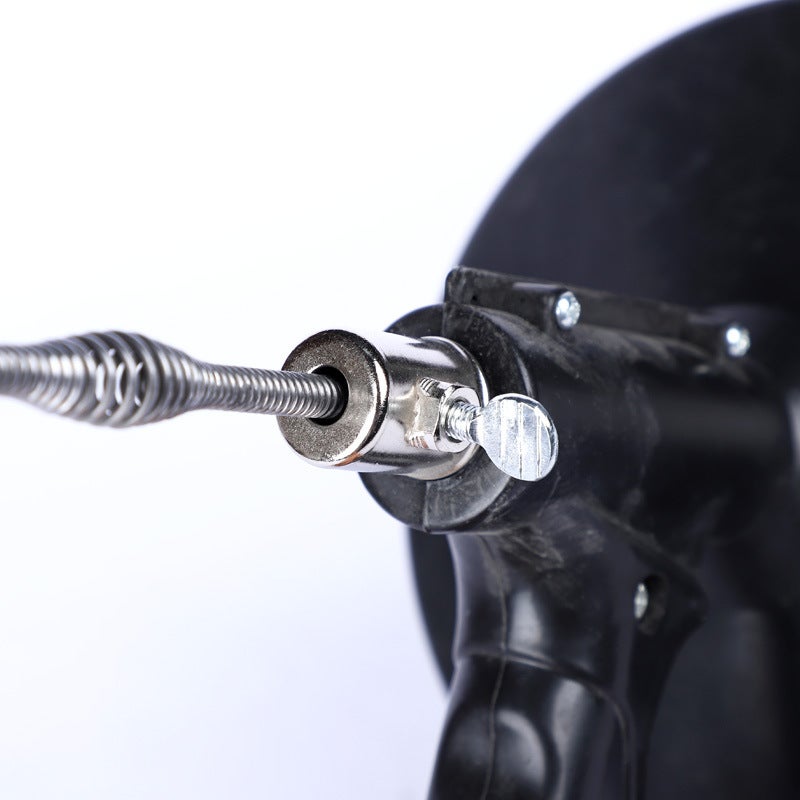 Black Hand-Crank Pipe Dredge Olive Head Cleaning Hair Sewer Clogging Kitchen Sink Dredge - Image 5