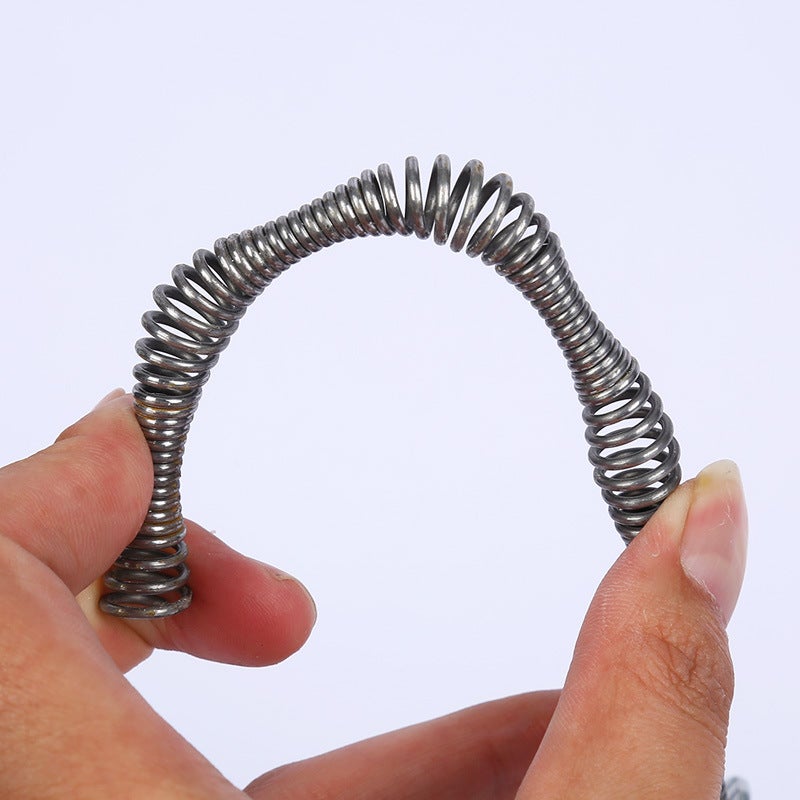 Black Hand-Crank Pipe Dredge Olive Head Cleaning Hair Sewer Clogging Kitchen Sink Dredge - Image 4