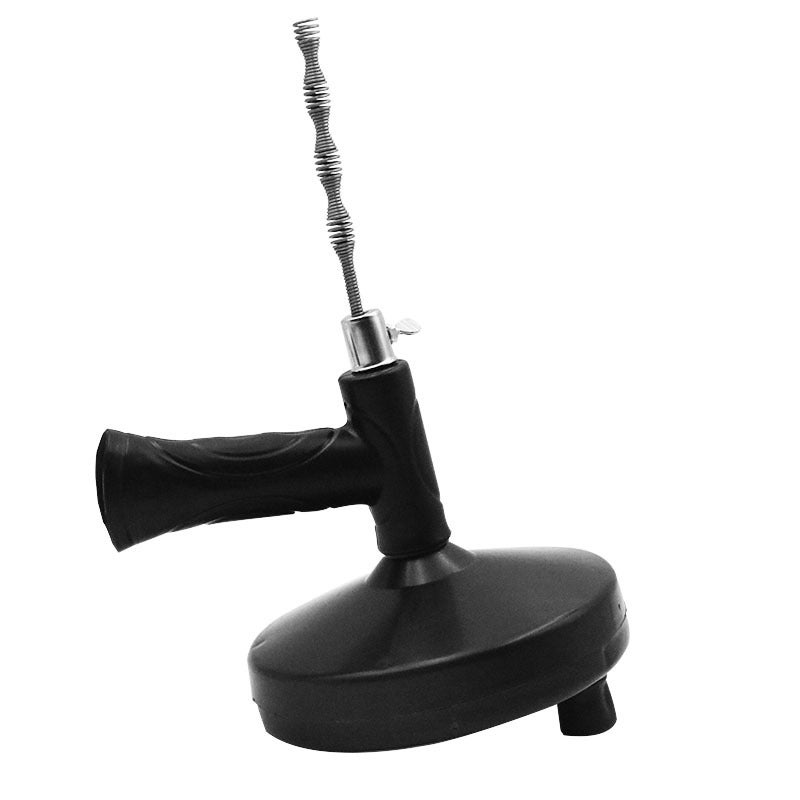 Black Hand-Crank Pipe Dredge Olive Head Cleaning Hair Sewer Clogging Kitchen Sink Dredge - Image 1