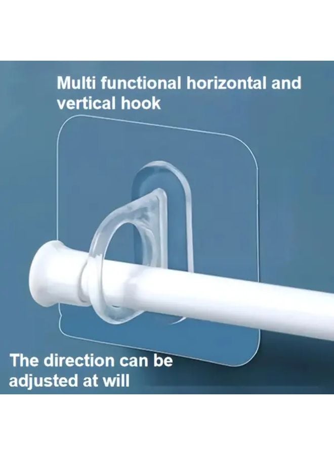 Transparent Heavy Duty Adhesive Wall Hooks No Drill Multi Purpose Strong Viscose - Image 2