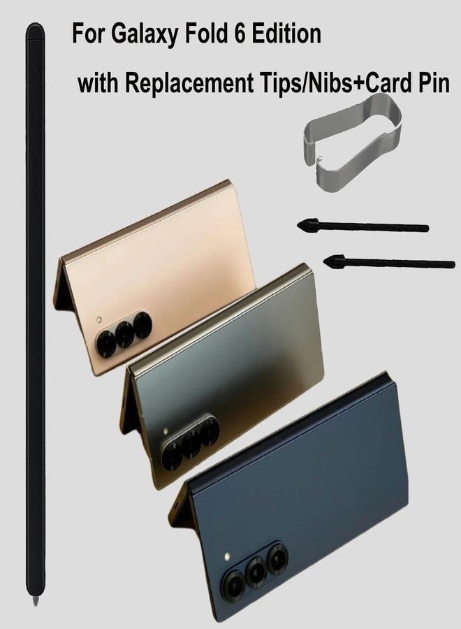 Anglepingping Galaxy Z Fold 6 S Pen Fold Edition for Samsung Galaxy Z Fold 6 Stylus Pen for Galaxy Fold 6 Edition with Replacement Tips/Nibs+Card Pin (Black) - Image 5