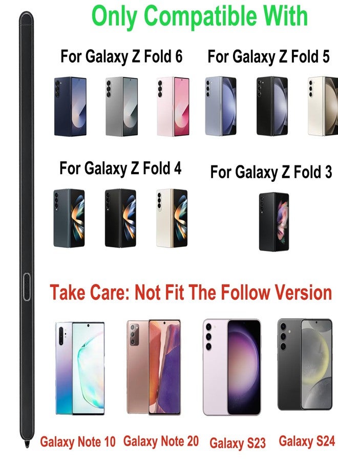 Anglepingping Galaxy Z Fold 6 S Pen Fold Edition for Samsung Galaxy Z Fold 6 Stylus Pen for Galaxy Fold 6 Edition with Replacement Tips/Nibs+Card Pin (Black) - Image 3