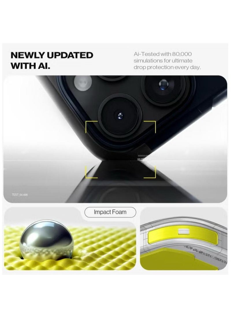 سبايجن جراب Tough Armor MagFit AI لهاتف iPhone 16 Pro مع حامل (2024) من MagSafe - رمادي معدني - Image 4