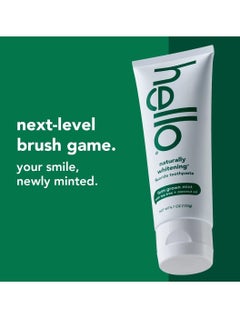 Hello Naturally Whitening Fluoride Toothpaste, Natural Peppermint Flavor and Tea Tree Oil, Peroxide Free, Gluten Free, SLS Free, 3 Pack, 4.7 OZ Tubes - pzsku/Z3D38F7F090FB5FF54458Z/45/_/1716205467/f3ffc80c-7e66-4fc8-9bf1-8a2b638fcd9e