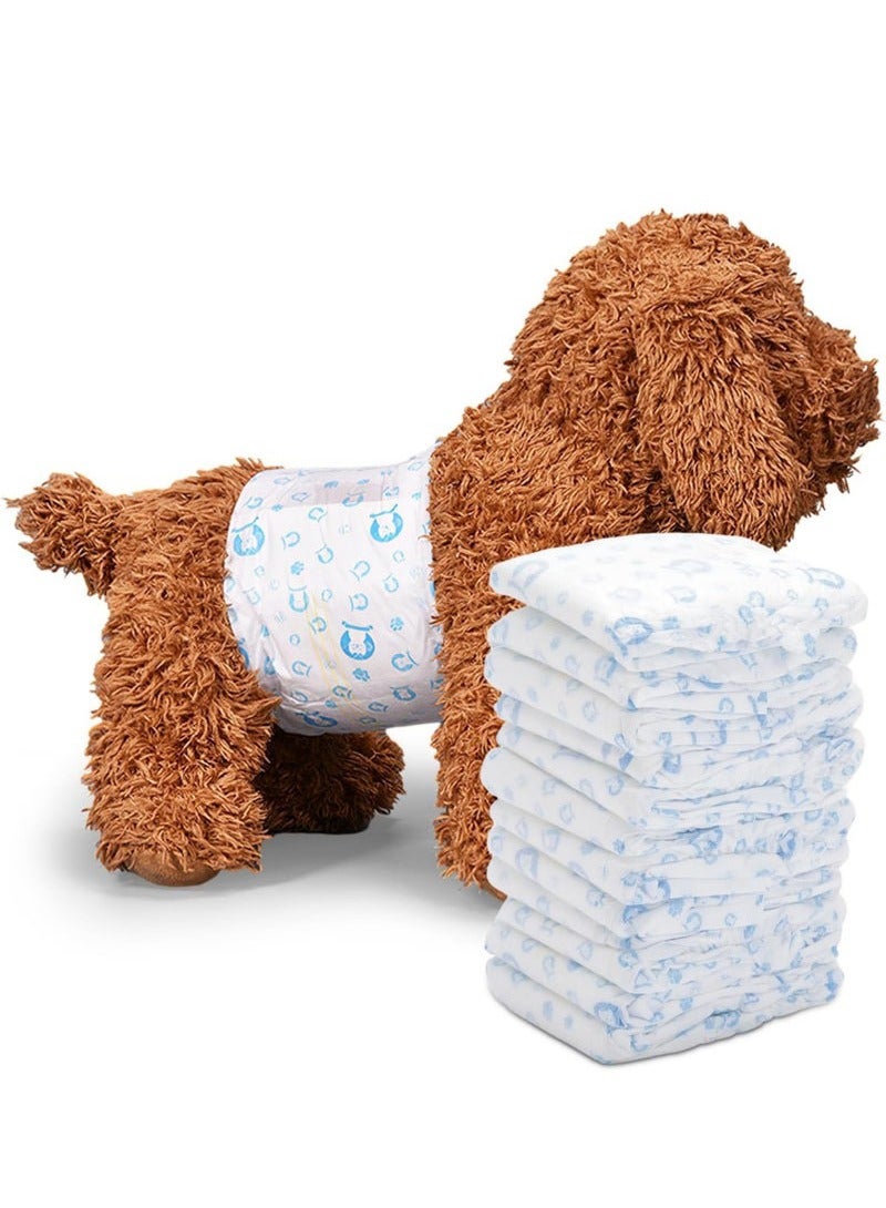 أم أتش دي حفاضات PET للاستخدام مرة واحدة للكلاب الذكور فائقة الامتصاص وناعمة تتضمن 24 قطعة للجراء والقطط والكلاب 4-8 كجم أزرق مقاس M - Image 2