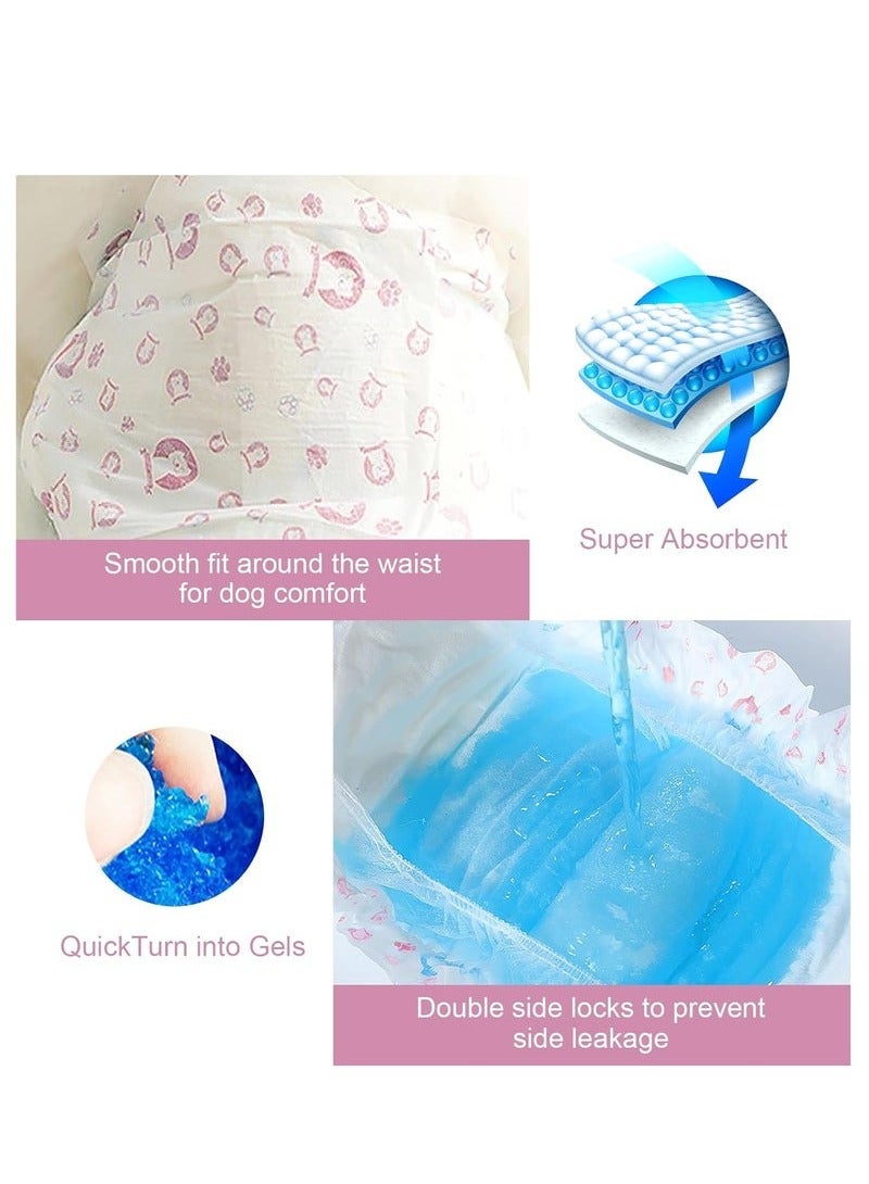 أم أتش دي حفاضات PET للاستخدام مرة واحدة للكلاب الذكور فائقة الامتصاص وناعمة تتضمن 24 قطعة للجراء والقطط والكلاب 4-8 كجم أزرق مقاس M - Image 3