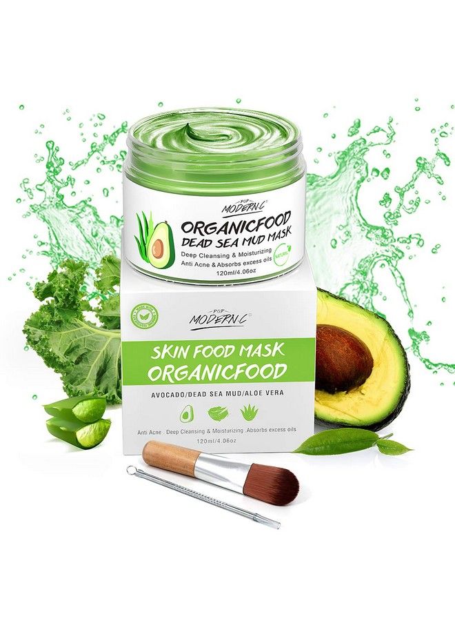 POP MODERN.C Clay Mask Avocado Dead Sea Mud Stick Mask Natural Organic Green Tea Mud Mask Deep Cleansing Blackhead Removal Face Mask Nourishing Hydration Facial Mask With Blackhead Remover Extractor Tools (White) - Image 2