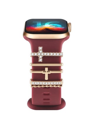 Charms for Apple Watch band 45mm 44mm 40mm 49mm 42mm 41mm 38mm Women,Decorative Ring Loops Metal Sparkles Jewelry Accessories for iwatch Series 8 ultra 7 6 5 4 3 SE,Galaxy watch 5/pro,Watch Band Charm - pzsku/Z3D390289476647F0B6F3Z/45/1743400985/d74a386d-c40a-4ab8-9f55-1d489276ba79