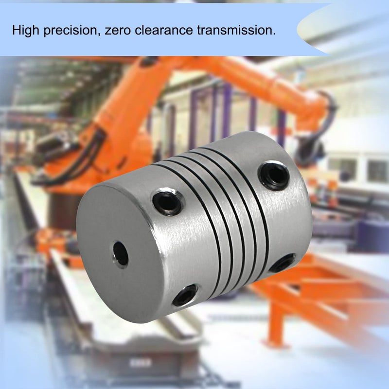 Aopin Flexible Beam Couplings 4mm to 4mm Flexible Coupler Shaft for 3D Printer, Length 25mm / 1" Motor Coupler Connector, Great Apply for Model Shaft, CNC Machine, Motor Guide, DIY Encoder 4 Pcs - Image 4