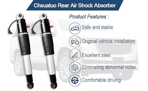 chsuatuo Rear Air Shock Absorbers Compatible with 2015-2020 Cadillac Escalade ESV Chevy Tahoe Suburba GMC Yukon XL, OE Replacement 23151122 23267007 23290661 - Image 2