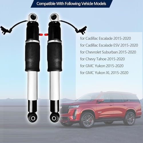 chsuatuo Rear Air Shock Absorbers Compatible with 2015-2020 Cadillac Escalade ESV Chevy Tahoe Suburba GMC Yukon XL, OE Replacement 23151122 23267007 23290661 - Image 3
