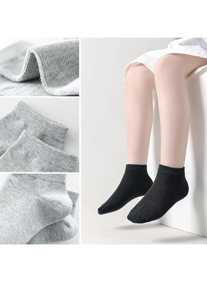 Tango 6 أزواج من جوارب الأطفال للأولاد والبنات جوارب كاحل رسمية ورياضية ناعمة وقابلة للتنفس لجوارب زي المدرسة للأطفال (الإمارات/السعودية، العمر، 11 سنة، 14 سنة، عادي، أسود - 6 أزواج) - Image 3