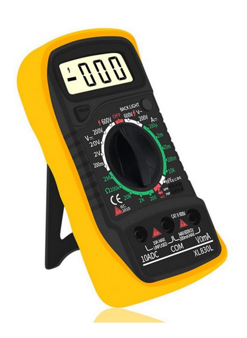 XL830L Digital Multimeter High Precision Portable Universal Multifunction Meter with Digital Display Backlight and Strap for Electric Measurement - Image 1