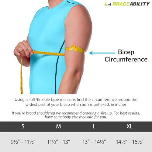 BraceAbility دعامة ساريمنتو من بريس أبيليتي - جبيرة كسر عظمة العضد للذراع العلوية المكسورة، الكتف، العضلة ذات الرأسين وعظمة العضد مع دعم من القماش (صغير) - Image 2