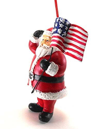Midwest CBK Patriotic Santa Ornament 3-1/2 IN. x 2-3/4 IN. x 1 IN. - Image 3