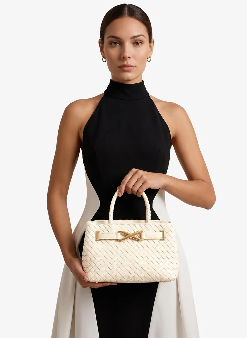 Jw Pei white Elora Top Handle Mini Bag for Women | Best Price UAE