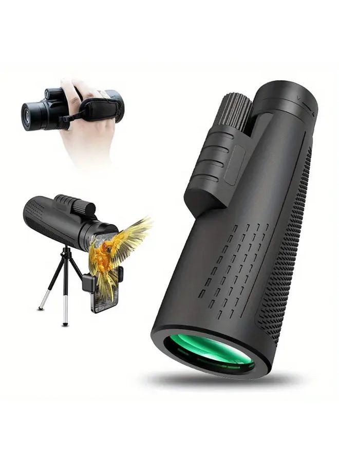 Wide Angle Monocular With 50mm Lens Phone Holder Black Tripod For Outdoor - Image 1
