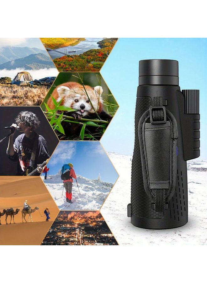 Wide Angle Monocular With 50mm Lens Phone Holder Black Tripod For Outdoor - Image 5