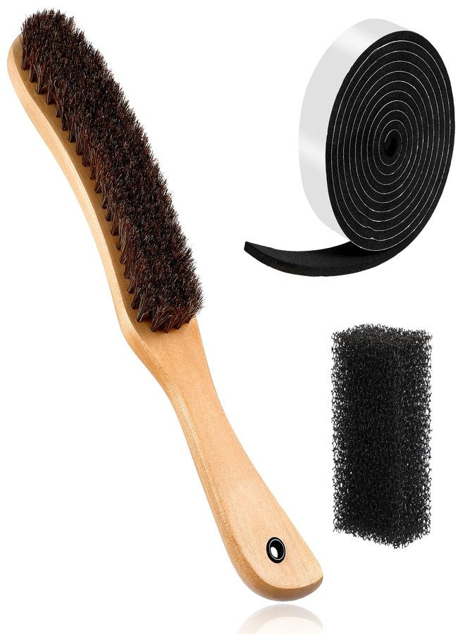 Patelai 3 Pieces Felt Hat Brush Kit Cowboy Cleaner Brush with Hat Size Reducer and Cleaning Sponge for Cleaning Felt Western Cowboy Cowgirl Cap Resizing(Natural) - Image 1