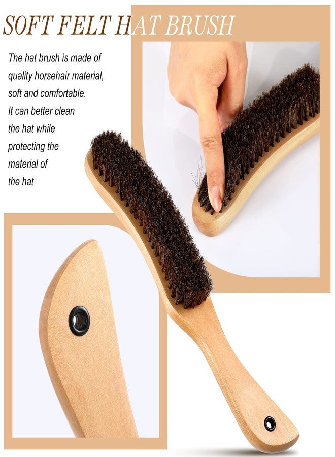 Patelai 3 Pieces Felt Hat Brush Kit Cowboy Cleaner Brush with Hat Size Reducer and Cleaning Sponge for Cleaning Felt Western Cowboy Cowgirl Cap Resizing(Natural) - Image 5