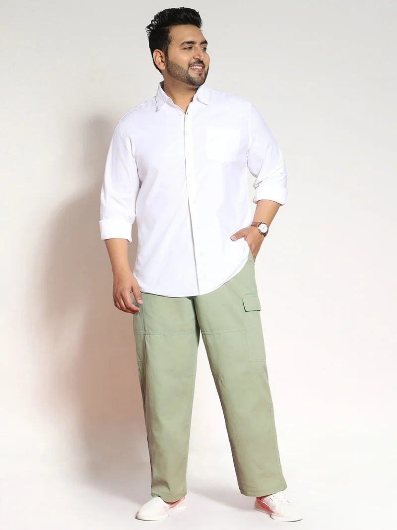 Urbano Fashion  Urbano Plus Men's Pista Loose Baggy Fit Solid Cargo Chino Pant with 6 Pockets Non-Stretchable for Men | Best Price UAE