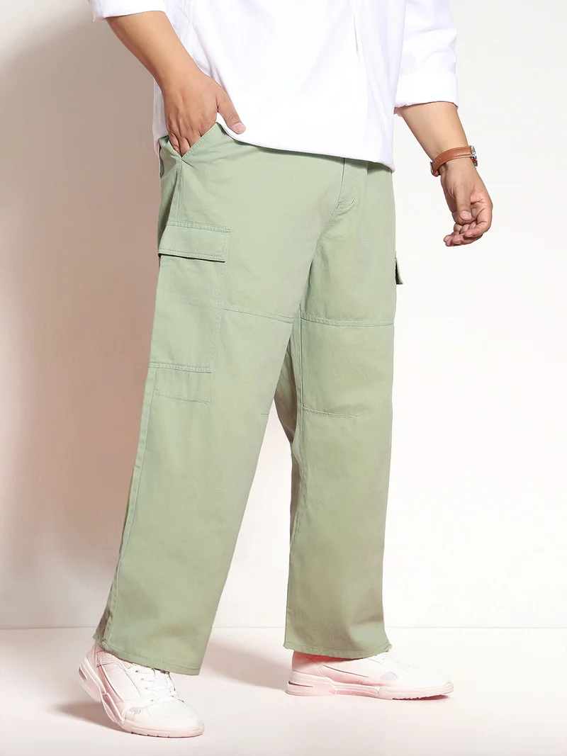Urbano Fashion  Urbano Plus Men's Pista Loose Baggy Fit Solid Cargo Chino Pant with 6 Pockets Non-Stretchable for Men | Best Price UAE