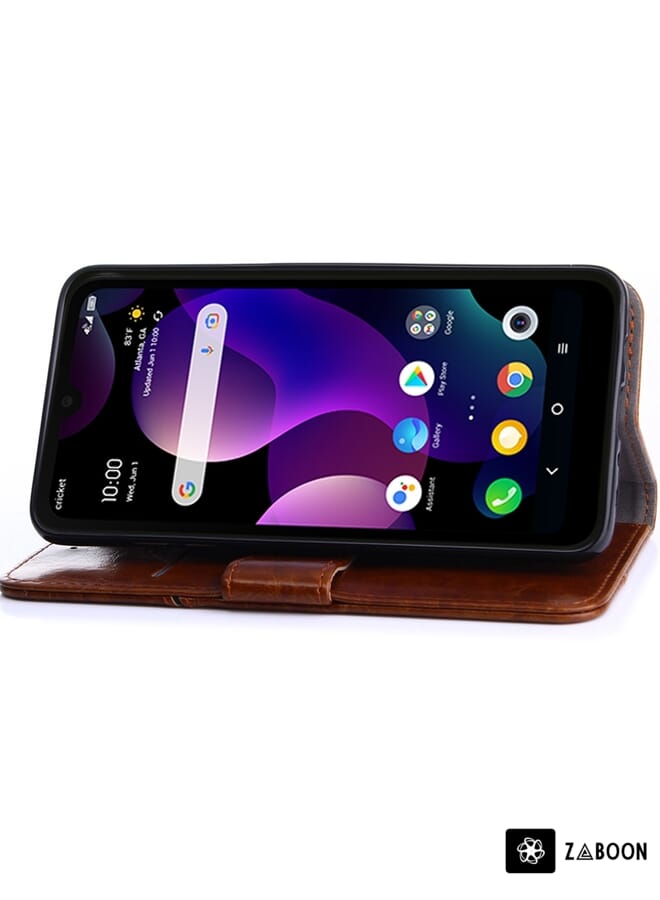 Zaboon Protective Case For Tecno Pova 4 Pro Geometric Stitching Flip Leather - Image 4