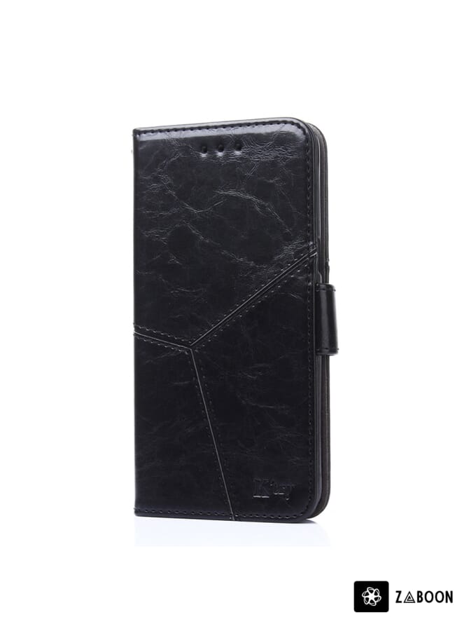 Zaboon Protective Case For Tecno Pova 4 Pro Geometric Stitching Flip Leather - Image 2