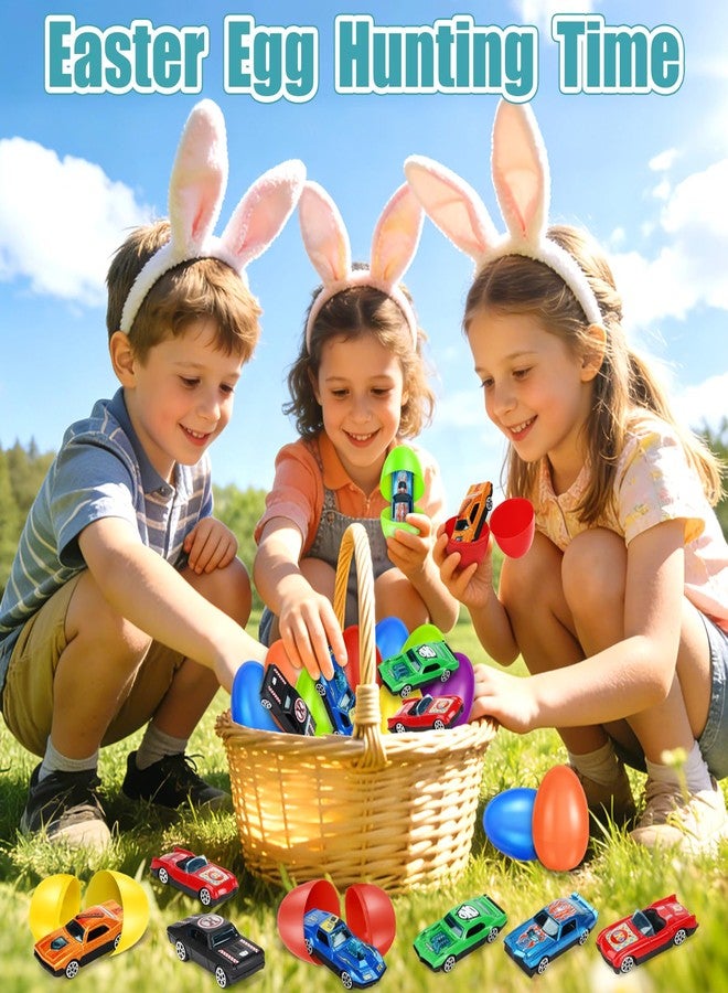ShyLizard 12 Pack Prefilled Easter Eggs with Toys Inside, Colorful Easter Egg Fillers with Die-cast Racing Cars, Easter Egg Hunting Games, Prefilled Easter Baskets Stuffers, Easter Prizes Reward Party Favors - Image 4
