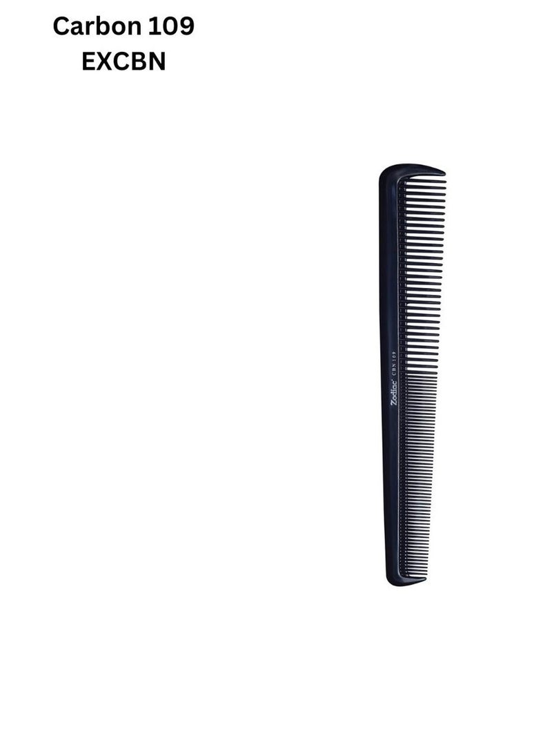 زودياك مشط شعر احترافي من زودياك كاربون 109 - للجنسين، مضاد للكهرباء الساكنة، خفيف الوزن، متين للاستخدام في الصالونات والمنزل