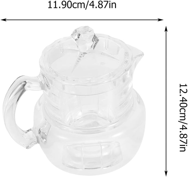 SHOWERORO Acrylic Honey Jar with Handle Honey Pitcher Plastic Container for Bakery and Syrup Storage Lid for Kitchen Dining and Party Use - Image 2