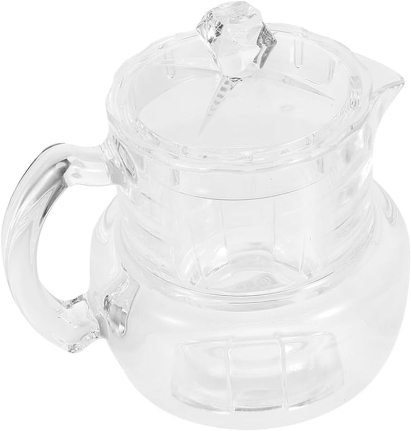 SHOWERORO Acrylic Honey Jar with Handle Honey Pitcher Plastic Container for Bakery and Syrup Storage Lid for Kitchen Dining and Party Use - Image 1