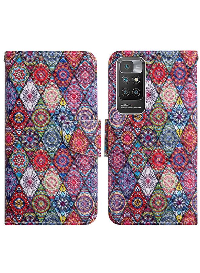The Bros Case For Xiaomi Redmi 10 Painted Pattern Flip Leather Phone Case