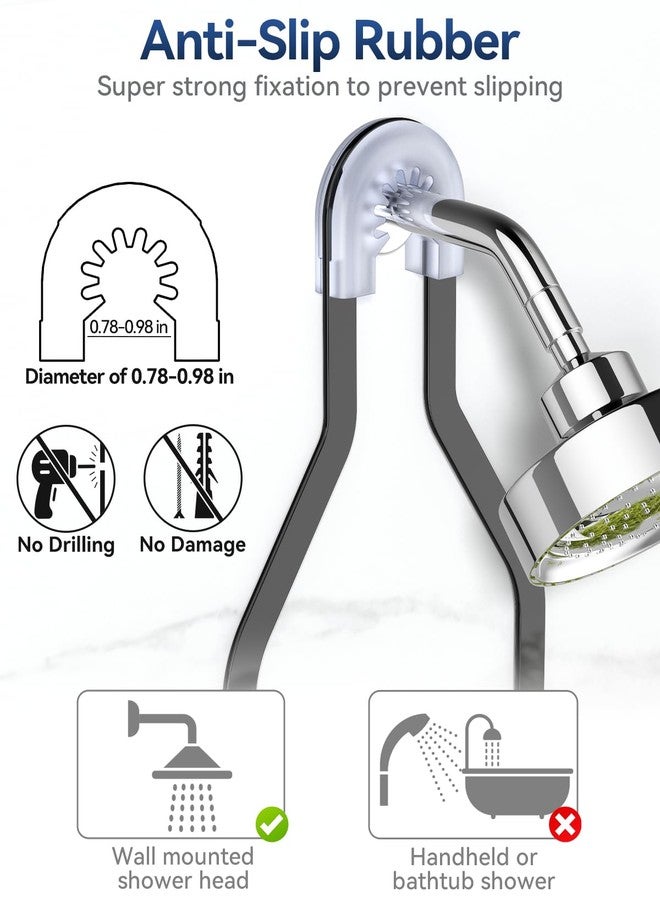 YASONIC Shower Caddy Hanging - Rustproof Shower Organizer Hanging - Shower Caddy Over Shower Head with Large Capacity - Shower Caddy No Drilling Shelves of 12 Hooks for Razor/Sponge Black - Image 5