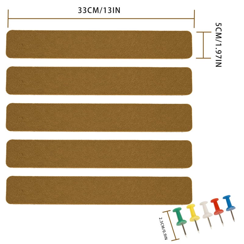 Henandou Bulletin Board Cork Board Cork Boards for Walls Cork Board for Office Pin Board Bulletin Boards for Walls (Brown) - Image 2