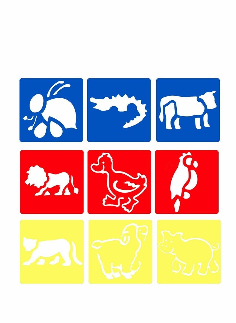 KASTWAVE Animal Shape Stencils, 24 Pack Kids Painting Washable Stencil Set Plastic Stencils - Image 4