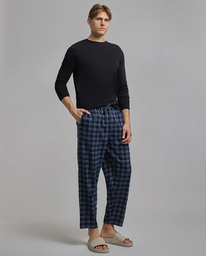 أر أند بي Plaid Lounge Pants with Drawstring Waist