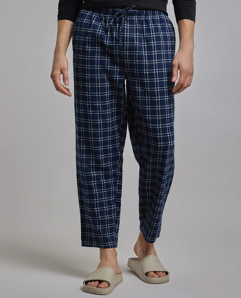 أر أند بي Plaid Lounge Pants with Drawstring Waist