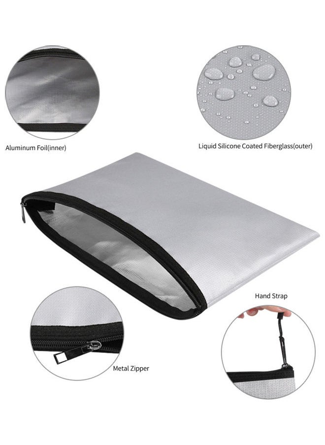 Generic - Fire and Water Resistant Expandable Document Bag Black - Image 1
