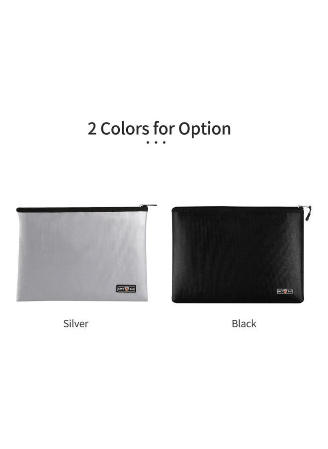 Generic - Fire and Water Resistant Expandable Document Bag Black - Image 1