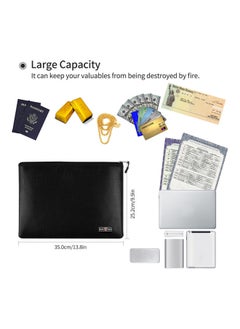 Generic Fire and Water Resistant Expandable Document Bag Black  - Image 3