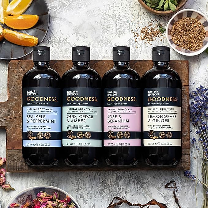 Baylis & Harding غسول يدين طبيعي من بايليس هاردينغ جودنس برائحة الورد والجرانيوم 500 مل عبوة من 3 صديقة للنباتيين - Image 5