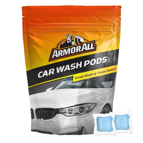 Armor All Car Wash Pods, Pre-Measured, Dissolvable, Super-Concentrated Formula, 18 Count - Image 1